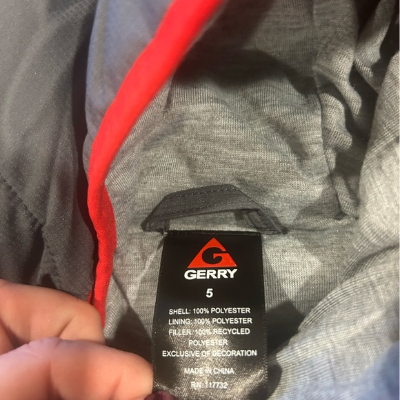 NWT Gerry Kids Grey Lined Puffer Bubble Jacket Sz. 5 - Picture 5 of 6